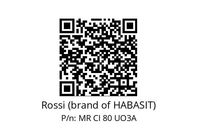   Rossi (brand of HABASIT) MR CI 80 UO3A