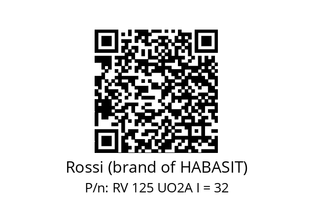   Rossi (brand of HABASIT) RV 125 UO2A I = 32