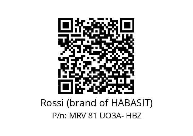   Rossi (brand of HABASIT) MRV 81 UO3A- HBZ