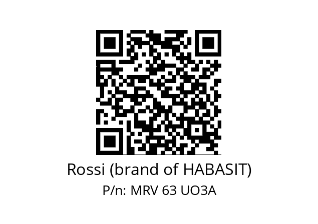   Rossi (brand of HABASIT) MRV 63 UO3A