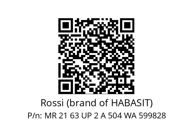   Rossi (brand of HABASIT) MR 21 63 UP 2 A 504 WA 599828