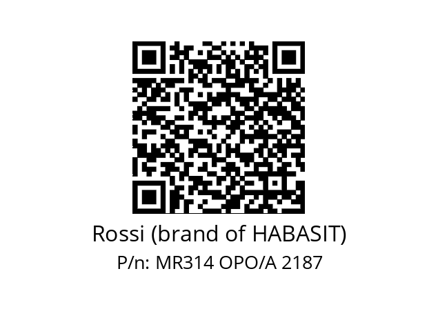   Rossi (brand of HABASIT) MR314 OPO/A 2187