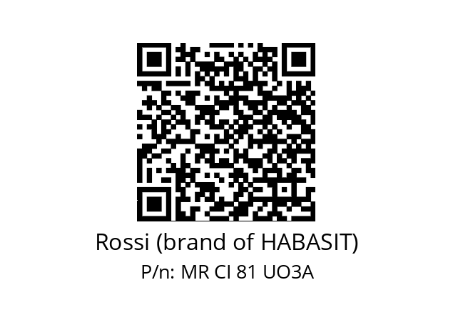   Rossi (brand of HABASIT) MR CI 81 UO3A