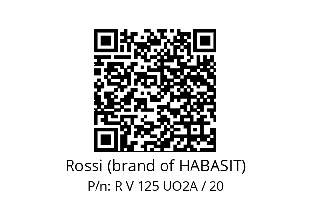   Rossi (brand of HABASIT) R V 125 UO2A / 20