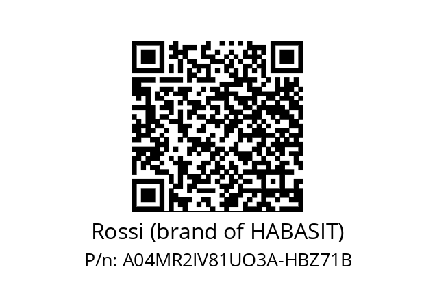   Rossi (brand of HABASIT) A04MR2IV81UO3A-HBZ71B