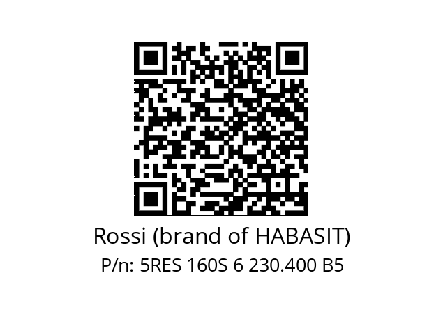   Rossi (brand of HABASIT) 5RES 160S 6 230.400 B5