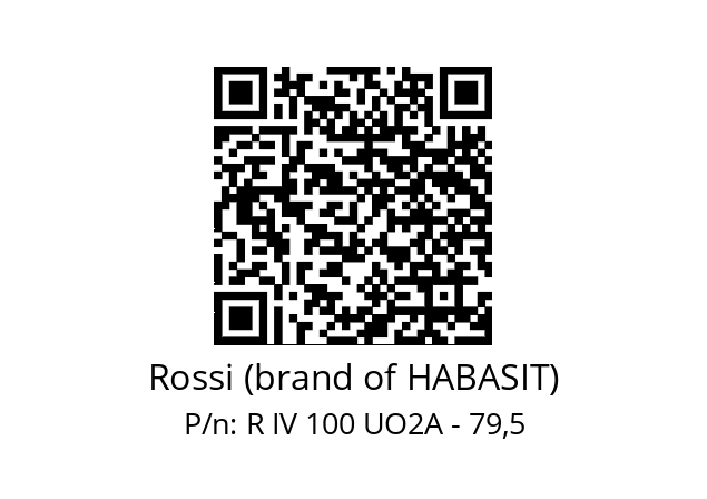   Rossi (brand of HABASIT) R IV 100 UO2A - 79,5