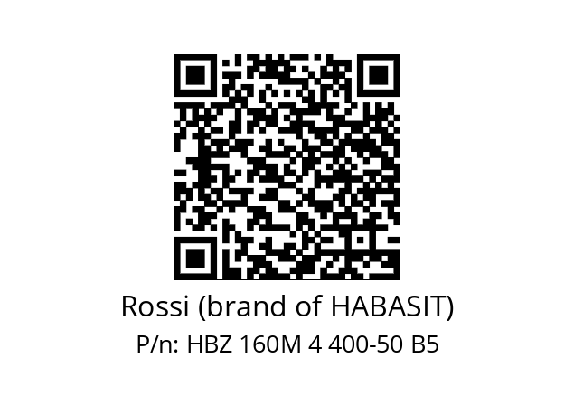   Rossi (brand of HABASIT) HBZ 160M 4 400-50 B5