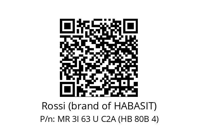   Rossi (brand of HABASIT) MR 3I 63 U C2A (HB 80B 4)