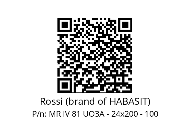   Rossi (brand of HABASIT) MR IV 81 UO3A - 24x200 - 100