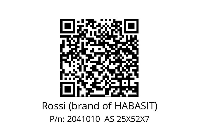   Rossi (brand of HABASIT) 2041010  AS 25X52X7