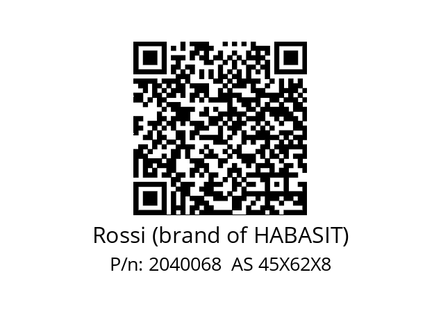   Rossi (brand of HABASIT) 2040068  AS 45X62X8