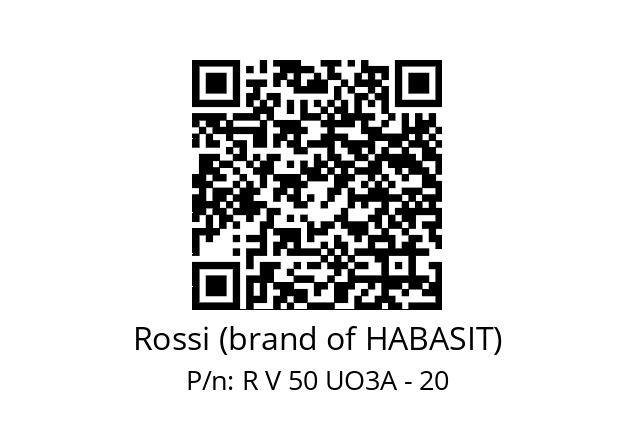   Rossi (brand of HABASIT) R V 50 UO3A - 20