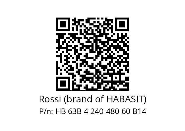   Rossi (brand of HABASIT) HB 63B 4 240-480-60 B14