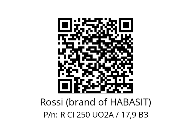   Rossi (brand of HABASIT) R CI 250 UO2A / 17,9 B3