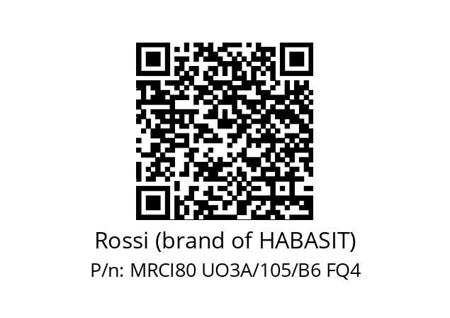   Rossi (brand of HABASIT) MRCI80 UO3A/105/B6 FQ4