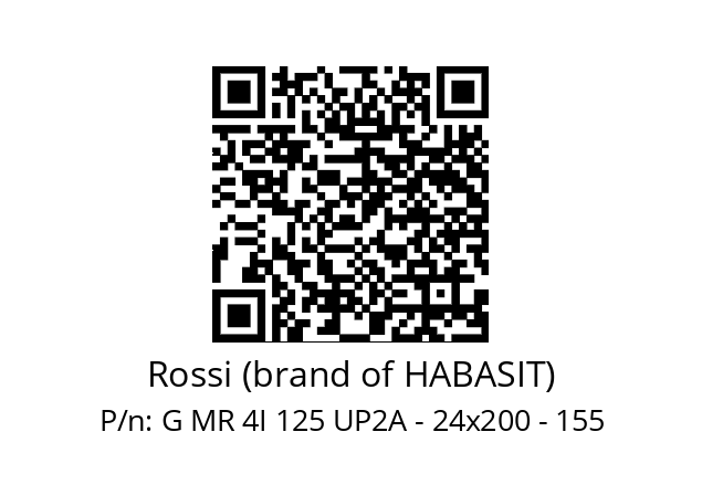   Rossi (brand of HABASIT) G MR 4I 125 UP2A - 24x200 - 155