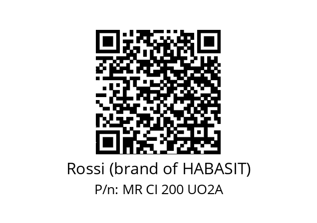   Rossi (brand of HABASIT) MR CI 200 UO2A