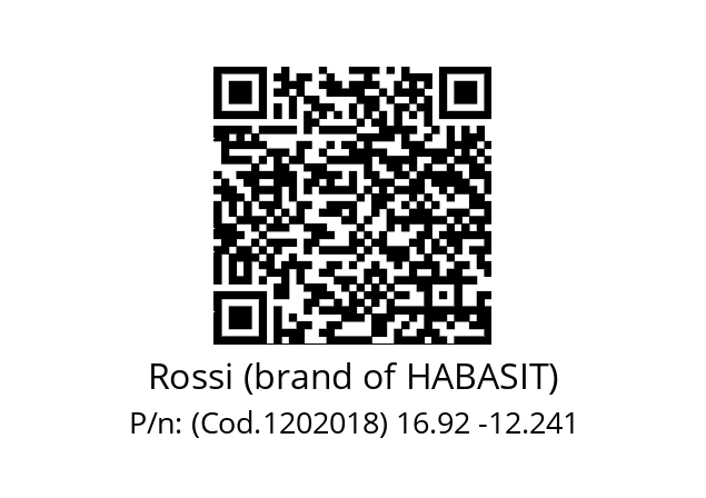   Rossi (brand of HABASIT) (Cod.1202018) 16.92 -12.241