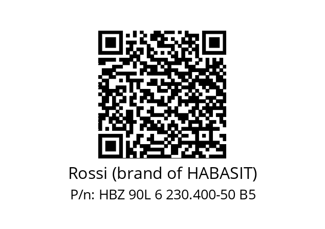   Rossi (brand of HABASIT) HBZ 90L 6 230.400-50 B5