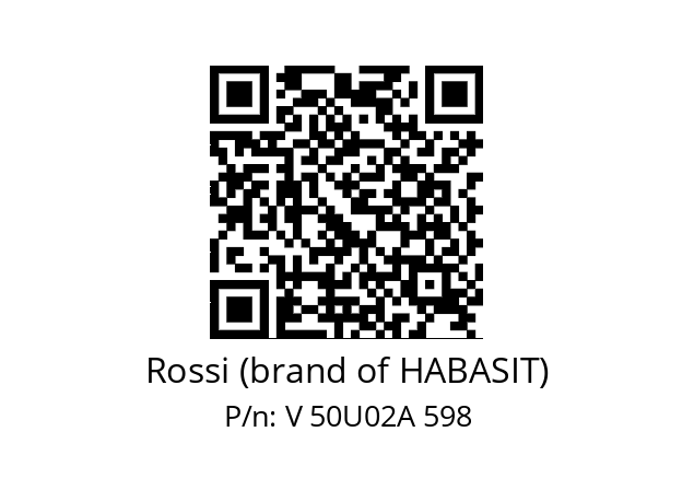   Rossi (brand of HABASIT) V 50U02A 598