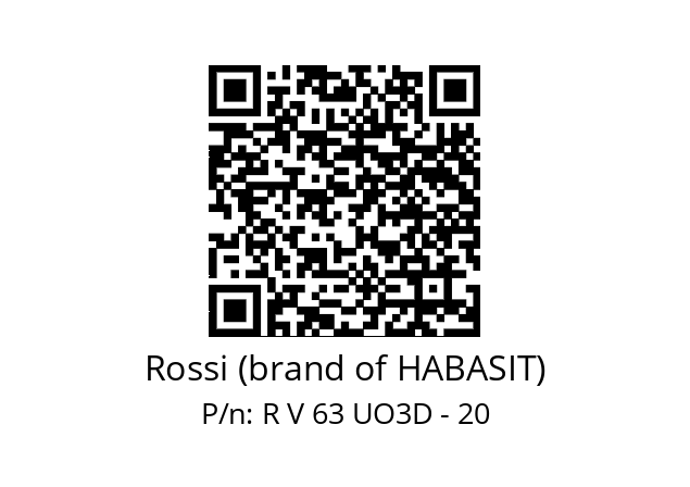   Rossi (brand of HABASIT) R V 63 UO3D - 20