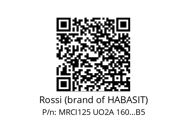   Rossi (brand of HABASIT) MRCI125 UO2A 160...B5