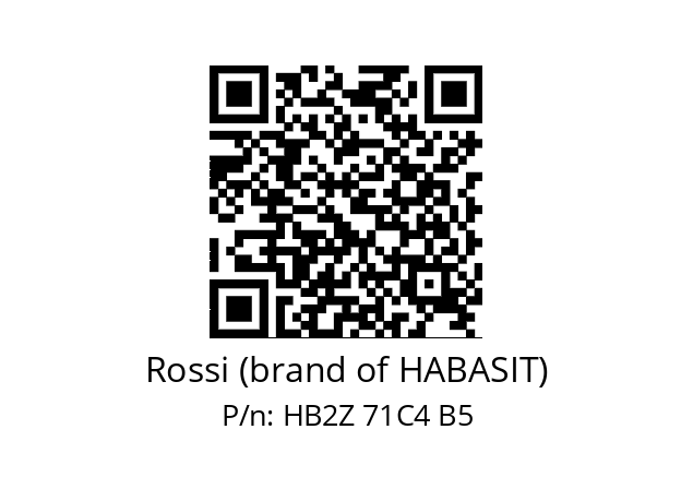   Rossi (brand of HABASIT) HB2Z 71C4 B5