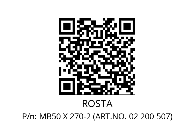   ROSTA MB50 X 270-2 (ART.NO. 02 200 507)