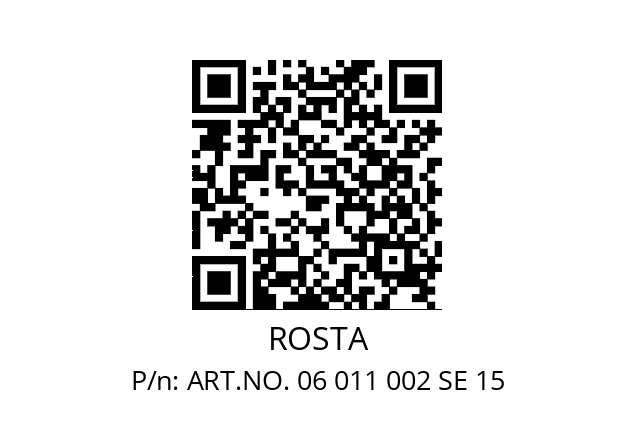   ROSTA ART.NO. 06 011 002 SE 15