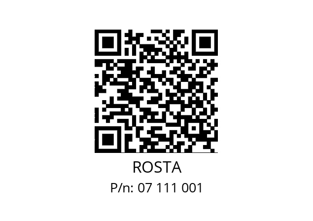   ROSTA 07 111 001