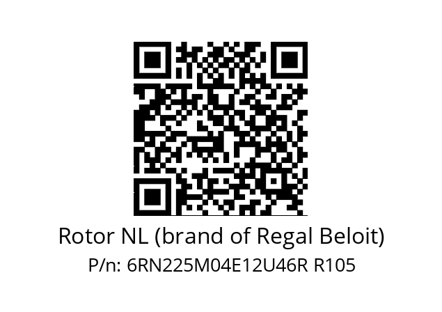   Rotor NL (brand of Regal Beloit) 6RN225M04E12U46R R105