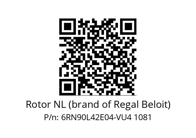   Rotor NL (brand of Regal Beloit) 6RN90L42E04­VU4 1081