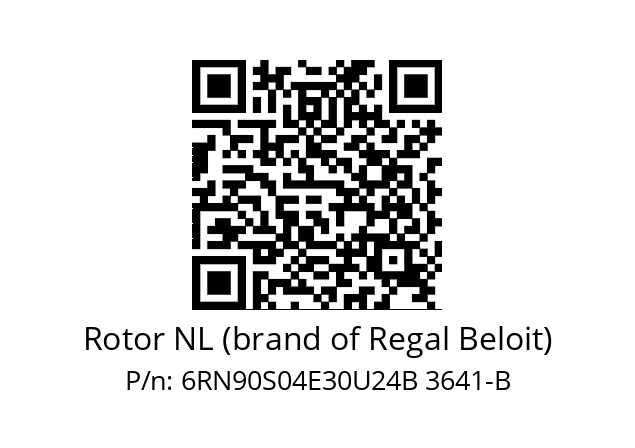   Rotor NL (brand of Regal Beloit) 6RN90S04E30U24B 3641­B