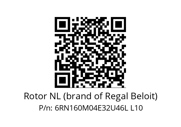   Rotor NL (brand of Regal Beloit) 6RN160M04E32U46L L10