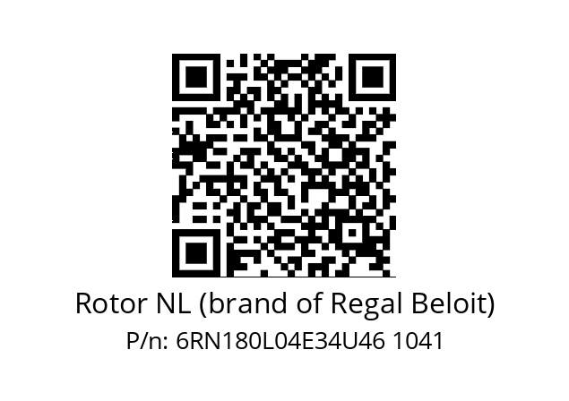   Rotor NL (brand of Regal Beloit) 6RN180L04E34U46 1041