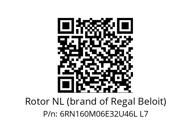   Rotor NL (brand of Regal Beloit) 6RN160M06E32U46L L7