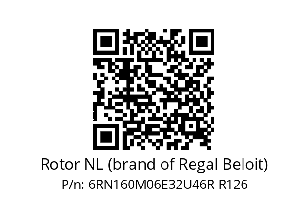   Rotor NL (brand of Regal Beloit) 6RN160M06E32U46R R126