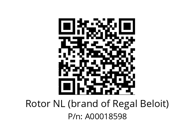   Rotor NL (brand of Regal Beloit) A00018598