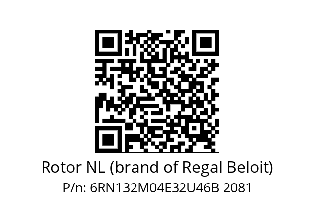   Rotor NL (brand of Regal Beloit) 6RN132M04E32U46B 2081