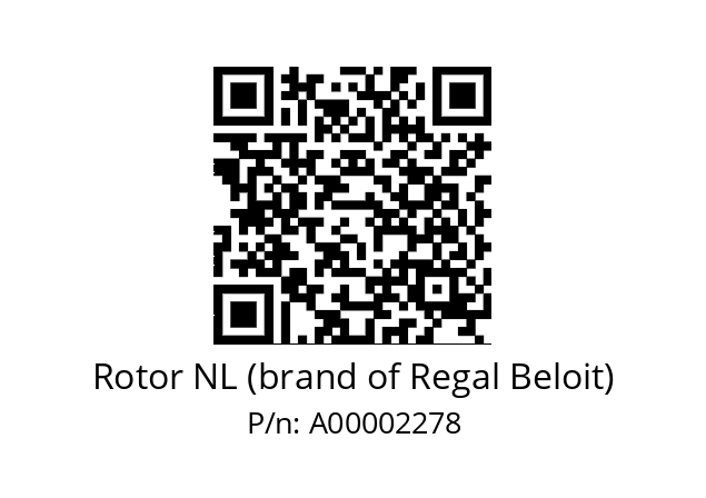   Rotor NL (brand of Regal Beloit) A00002278