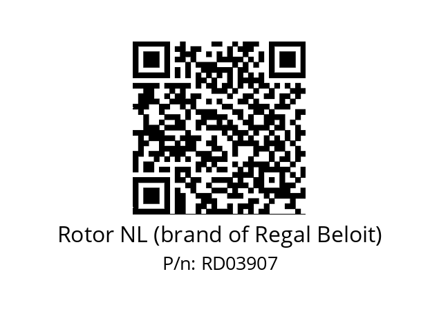   Rotor NL (brand of Regal Beloit) RD03907