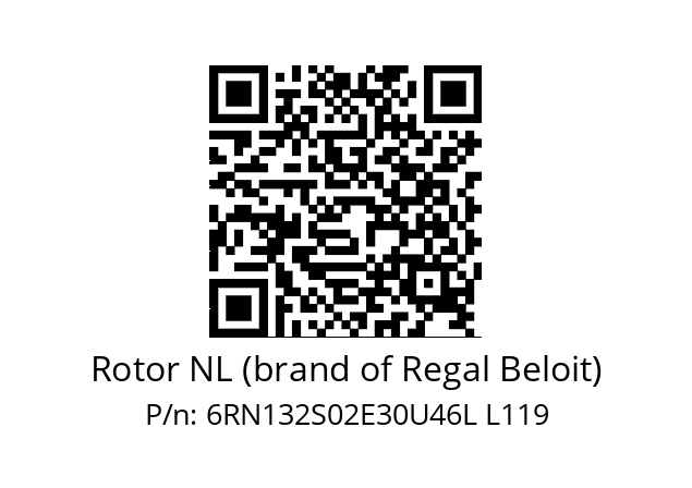   Rotor NL (brand of Regal Beloit) 6RN132S02E30U46L L119