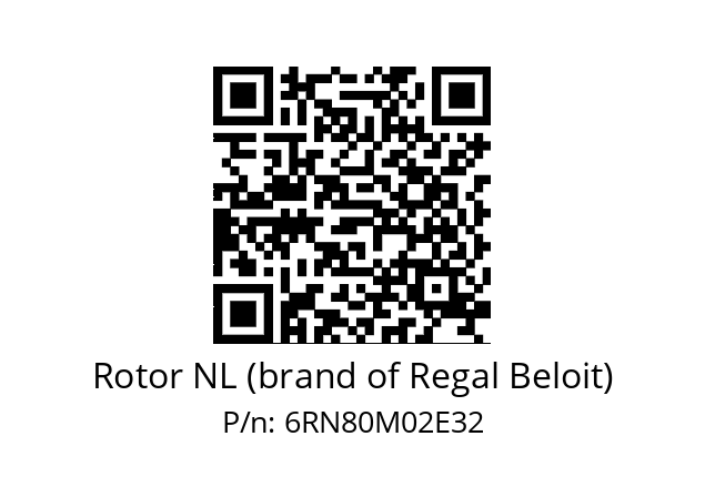   Rotor NL (brand of Regal Beloit) 6RN80M02E32