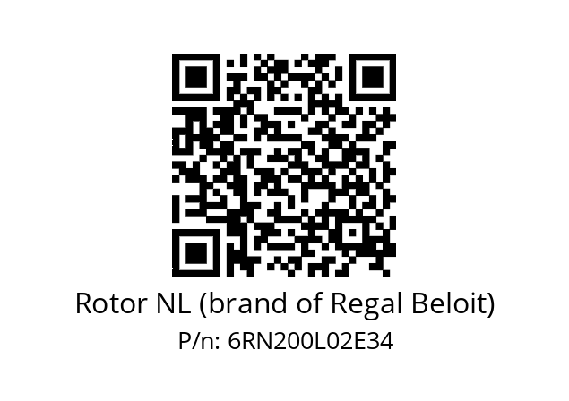   Rotor NL (brand of Regal Beloit) 6RN200L02E34