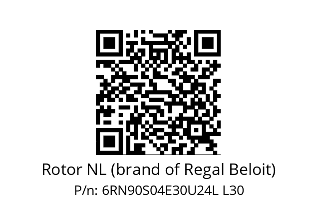   Rotor NL (brand of Regal Beloit) 6RN90S04E30U24L L30