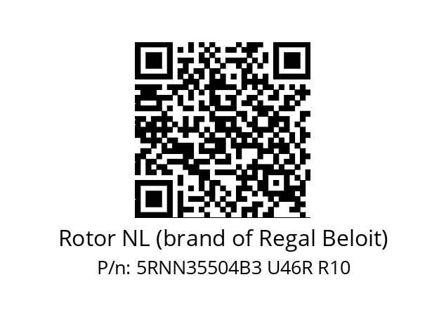   Rotor NL (brand of Regal Beloit) 5RNN35504B3 U46R R10