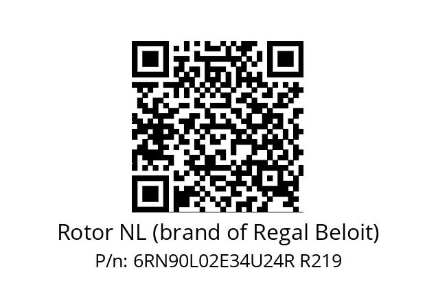   Rotor NL (brand of Regal Beloit) 6RN90L02E34U24R R219