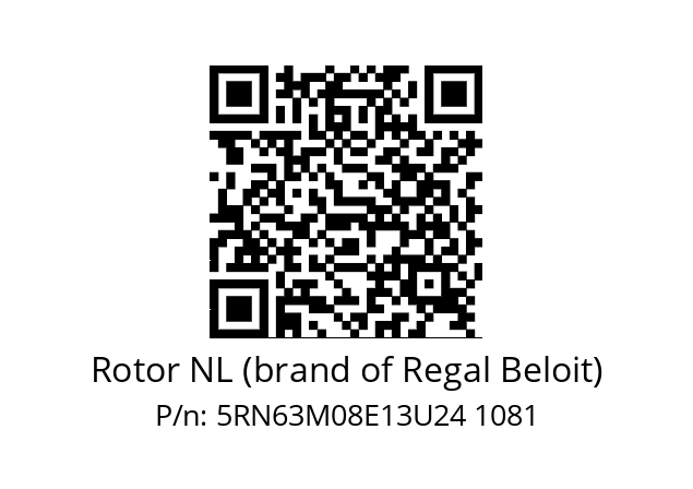   Rotor NL (brand of Regal Beloit) 5RN63M08E13U24 1081