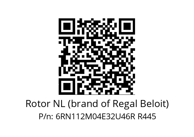   Rotor NL (brand of Regal Beloit) 6RN112M04E32U46R R445